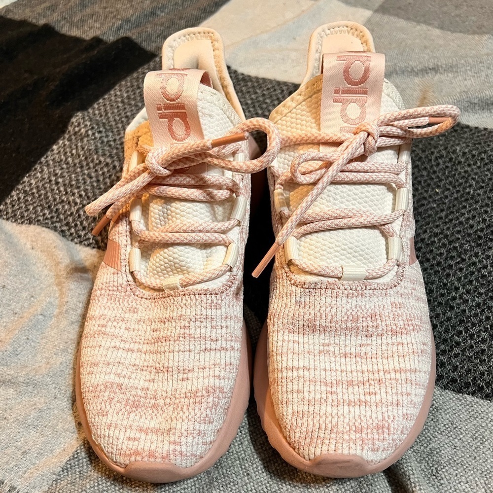 adidas Women’s Peach Pink Knit Sneakers - Picture 9 of 9